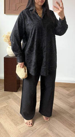 Ensemble chemise et pantalon à motifs