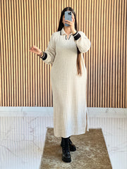 Robe col polo Tissue maille douce