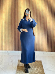 Robe col polo Tissue maille douce