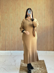 Robe col polo Tissue maille douce