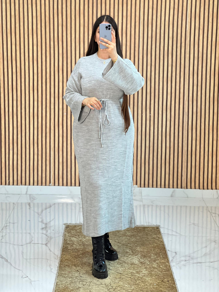 Robe manche large Avec ceinture 