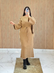 Robe manche large Avec ceinture&nbsp;