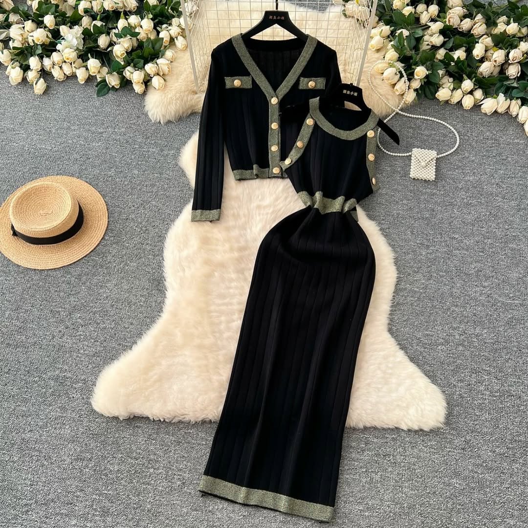 Ensemble robe et cardigan