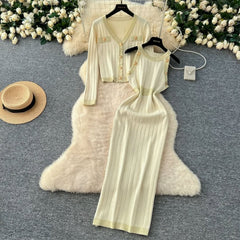 Ensemble robe et cardigan