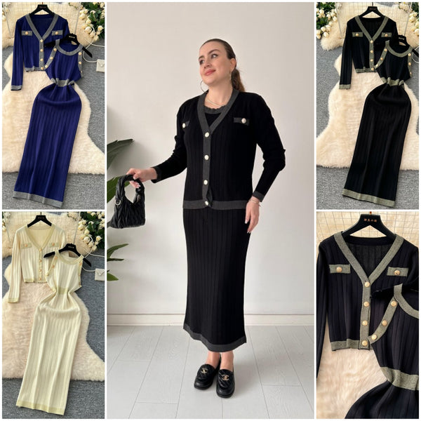 Ensemble robe et cardigan