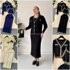 Ensemble robe et cardigan