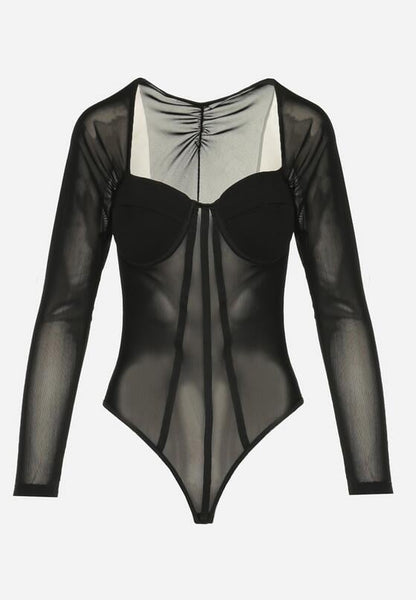 Body noir transparent chic